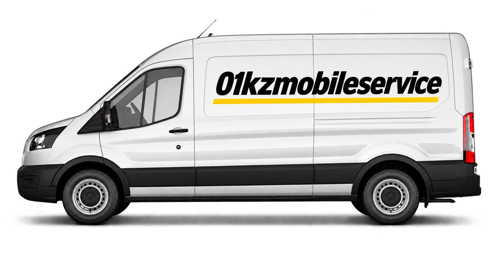 Ford Transit with 01kzmobileservice branding